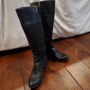 Franco Sarto black wide calf high boots - size 7.5